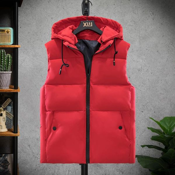 men's vests waistcoat autumn winter thickened cotton jacket sleeveless solid color plus size coat windproof custom logo men, Black;white
men's vests waistcoat autumn winter thickened cotton jacket sleeveless solid color plus size coat windproof custom logo men, Black;white