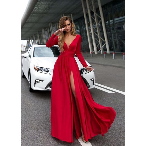 casual dresses women's autumn long sleeve v-neck maxi split dress evening party beach solid colorsundress, Black;gray
casual dresses women's autumn long sleeve v-neck maxi split dress evening party beach solid colorsundress, Black;gray