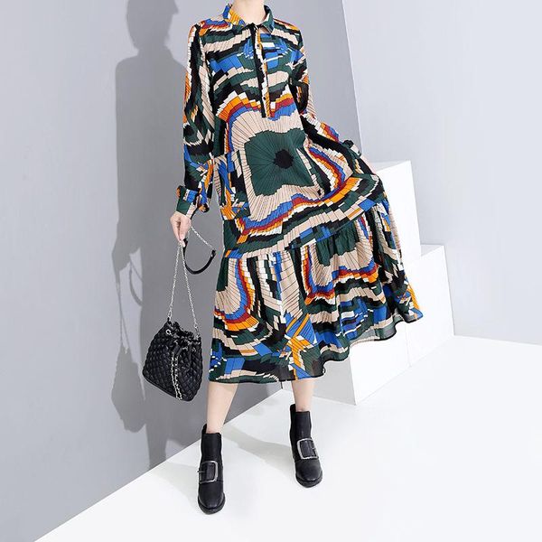 casual dresses fashion personality print shirt dress spring plus size women's european station stripe long sleeve ruffle elbise f2641, Black;gray
casual dresses fashion personality print shirt dress spring plus size women's european station stripe long sleeve ruffle elbise f2641, Black;gray