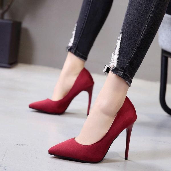 dress shoes office lady faux suede high heels woman pointed toe basic pumps women boat zapatos mujer strappy, Black
dress shoes office lady faux suede high heels woman pointed toe basic pumps women boat zapatos mujer strappy, Black