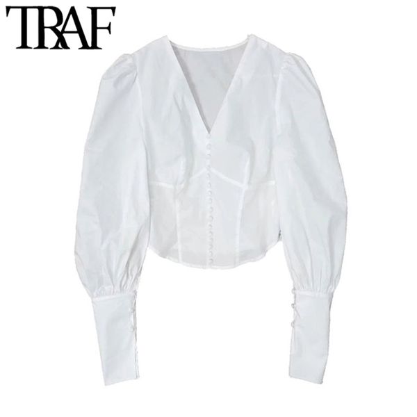 traf women fashion with buttons cropped fitted blouses vintage long sleeve side zipper female shirts blusas chic 210730, White
traf women fashion with buttons cropped fitted blouses vintage long sleeve side zipper female shirts blusas chic 210730, White