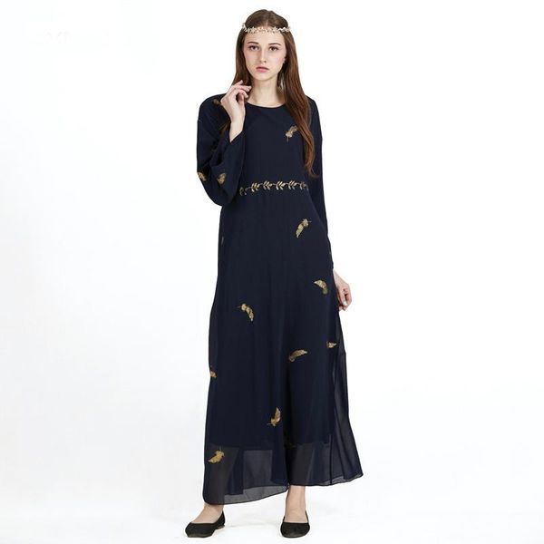 casual dresses elegant muslim dress fashion islam women clothing feather bronzing chiffon belt loose ladies, Black;gray
casual dresses elegant muslim dress fashion islam women clothing feather bronzing chiffon belt loose ladies, Black;gray