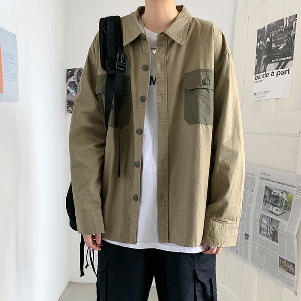 spring and autumn fashion tooling casual men's korean student loose jacket, Black;brown
spring and autumn fashion tooling casual men's korean student loose jacket, Black;brown