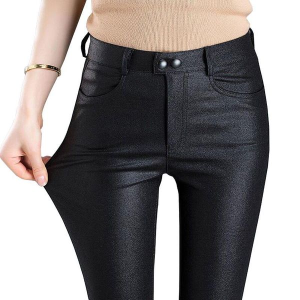 autumn winter warm women's pants 2021 new female pu leather velvet trousers elastic pencil skinny pants women tight ok501, Black;white
autumn winter warm women's pants 2021 new female pu leather velvet trousers elastic pencil skinny pants women tight ok501, Black;white