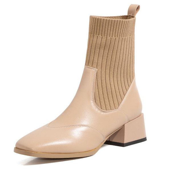 boots basic ankle for women fashion autumn winter square med heels shoes woman pu leather short big size 43, Black
boots basic ankle for women fashion autumn winter square med heels shoes woman pu leather short big size 43, Black