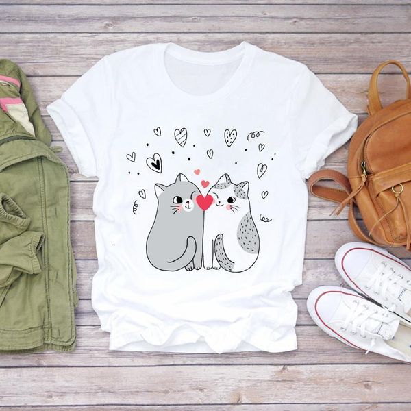 women cartoon cat animal love printed short sleeve 90s print lady t-shirts womens graphic t shirt ladies female tee t-shirt, White
women cartoon cat animal love printed short sleeve 90s print lady t-shirts womens graphic t shirt ladies female tee t-shirt, White
