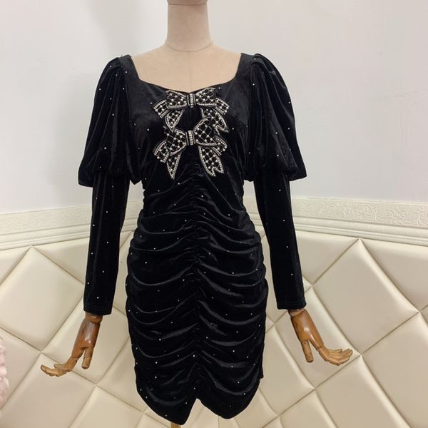 2021 Spring New Solid Square Collar Long Sleeve Double High Waist Velvet Bow, Buttock Drill Dressed Fine 0afx, Black;gray
2021 Spring New Solid Square Collar Long Sleeve Double High Waist Velvet Bow, Buttock Drill Dressed Fine 0afx, Black;gray