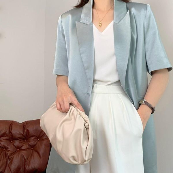 women's suits & blazers 2022 korean style womens summer single breasted loose short sleeve jackets office lady elegant fashion solid co, White;black
women's suits & blazers 2022 korean style womens summer single breasted loose short sleeve jackets office lady elegant fashion solid co, White;black