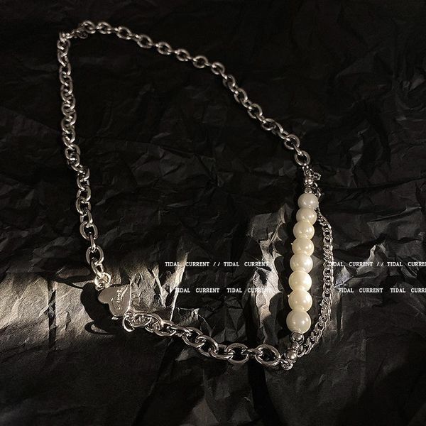 pendant necklaces pearl heart titanium steel necklace female simple hip hop clavicle chain for women jewelry, Silver
pendant necklaces pearl heart titanium steel necklace female simple hip hop clavicle chain for women jewelry, Silver