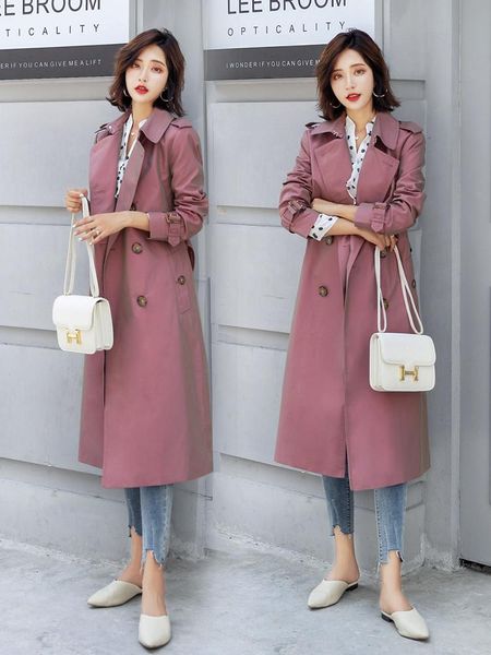 women's trench coats pink windbreaker female long section 2021 korean version waitmore british style spring and autumn small man jacket, Tan;black
women's trench coats pink windbreaker female long section 2021 korean version waitmore british style spring and autumn small man jacket, Tan;black