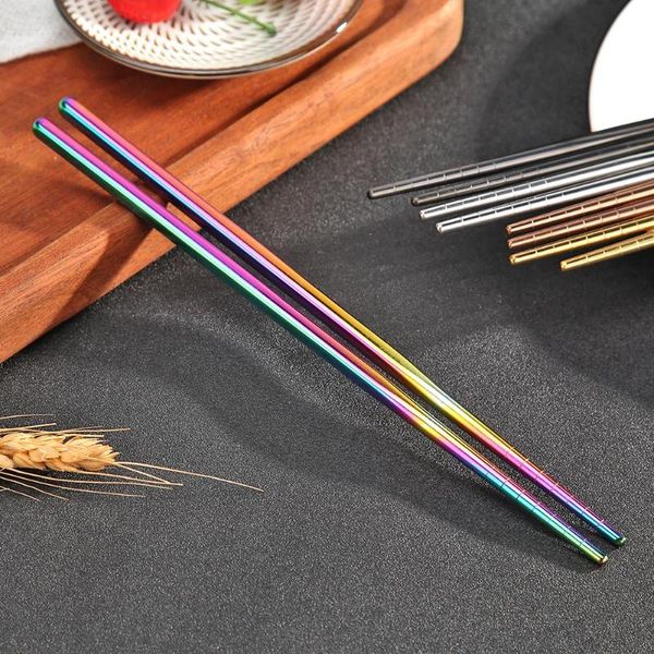 chopsticks stainless steel color plated tableware non-slip bar 
chopsticks stainless steel color plated tableware non-slip bar