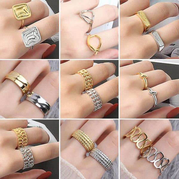 wedding rings gold silver color interweave line knot smooth open ring for women irregular wave sand surface square circle original party gif, Slivery;golden
wedding rings gold silver color interweave line knot smooth open ring for women irregular wave sand surface square circle original party gif, Slivery;golden