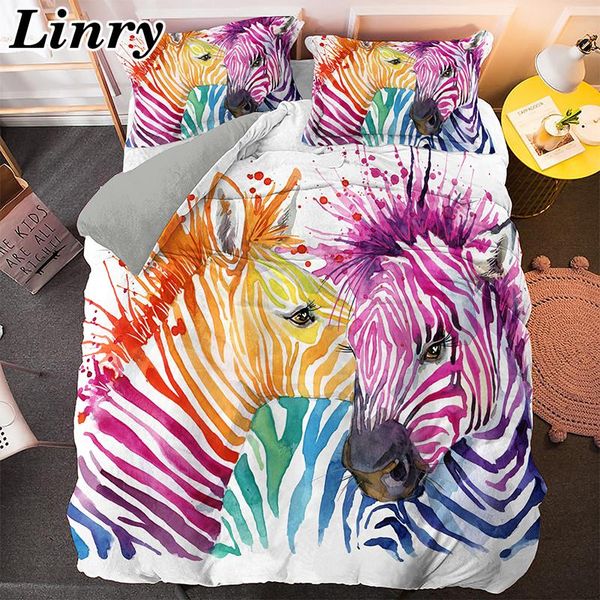bedding sets colorful zebra duvet cover comforter covers soft fabric king single size set for couple home textiles
bedding sets colorful zebra duvet cover comforter covers soft fabric king single size set for couple home textiles