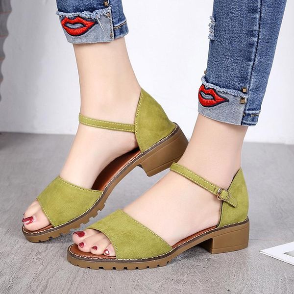 sandals for women 2021 summer roman flat student with medium heel and chunk one-line straps, Black
sandals for women 2021 summer roman flat student with medium heel and chunk one-line straps, Black