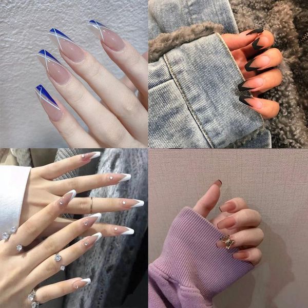 false nails 24pcs/box press on detachable manicure tool full cover nail tips wearable coffin fake, Red;gold
false nails 24pcs/box press on detachable manicure tool full cover nail tips wearable coffin fake, Red;gold