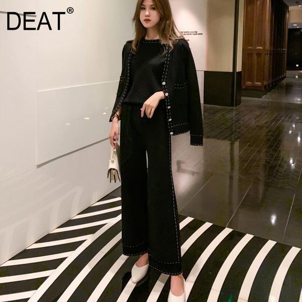 women's two piece pants deat three set suit woman tshirt + knitted cardigan white stripe coat solid long office lady 2021 autumn am956
women's two piece pants deat three set suit woman tshirt + knitted cardigan white stripe coat solid long office lady 2021 autumn am956