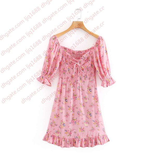women pink floral print party evening dresses new chic vintage frence style square neck lace-up pleated casual short dress summer mini dress, Black;gray
women pink floral print party evening dresses new chic vintage frence style square neck lace-up pleated casual short dress summer mini dress, Black;gray