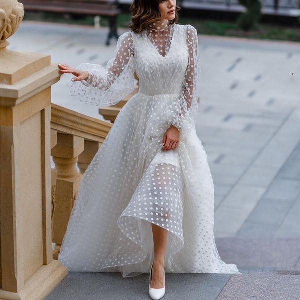 new design long y sleeve dot tulle wedding es 2021 for bridal illusion bride gown vestidos de noiva uqdv, White
new design long y sleeve dot tulle wedding es 2021 for bridal illusion bride gown vestidos de noiva uqdv, White
