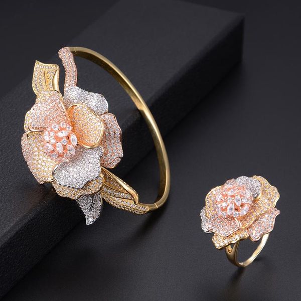 earrings & necklace luxury flower full micro cubic zirconia geometry hollow bangle ring sets wedding daily anniversary jewelry accessories f, Silver
earrings & necklace luxury flower full micro cubic zirconia geometry hollow bangle ring sets wedding daily anniversary jewelry accessories f, Silver