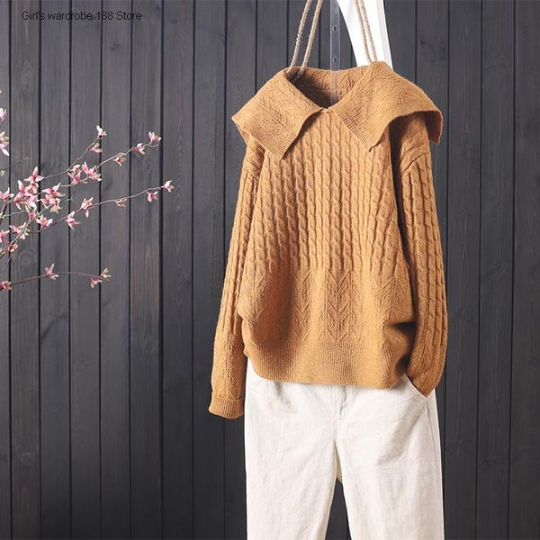 women's sweaters products in autumn and winter: pure color, versatile, pattern, loose literature art pullover, navy collar knitted, White;black
women's sweaters products in autumn and winter: pure color, versatile, pattern, loose literature art pullover, navy collar knitted, White;black