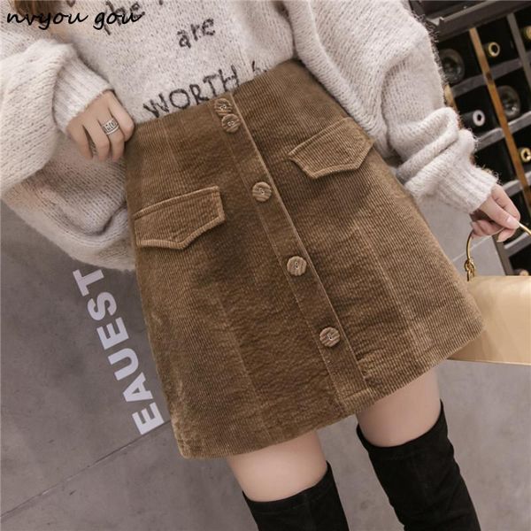 skirts nvyou gou high waist corduroy a line skirt single button pocket mini elegant solid 2021 women winter spring fashion, Black
skirts nvyou gou high waist corduroy a line skirt single button pocket mini elegant solid 2021 women winter spring fashion, Black