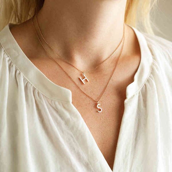 a-z 26 letter woman's pendant gold name initial for women long stainless steel chains necklace collares choker, Silver
a-z 26 letter woman's pendant gold name initial for women long stainless steel chains necklace collares choker, Silver