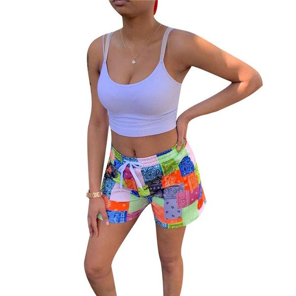 women's shorts women paisley print summer beach loose drawstring waist short pants casual midi patchwork 2021, White;black
women's shorts women paisley print summer beach loose drawstring waist short pants casual midi patchwork 2021, White;black