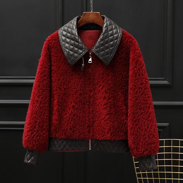 women's fur & faux fashion winter 2021 lamb woolen coat outerwear female loose real sheep shearing wool thick warm short jacket k3, Black
women's fur & faux fashion winter 2021 lamb woolen coat outerwear female loose real sheep shearing wool thick warm short jacket k3, Black