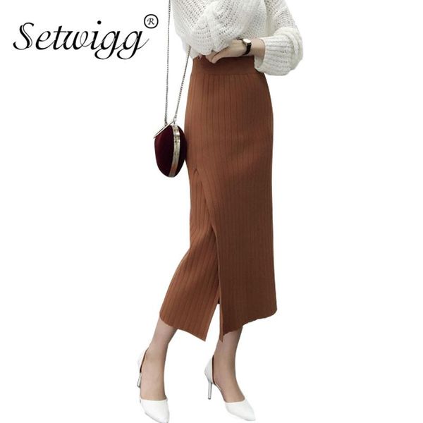 skirts autumn korean cotton striped knitted split long pencil high waist rib knit side hip package calf skirt, Black
skirts autumn korean cotton striped knitted split long pencil high waist rib knit side hip package calf skirt, Black