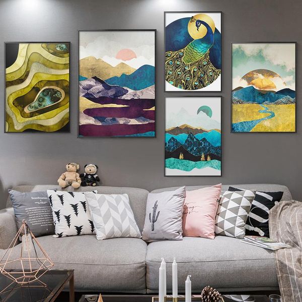 paintings abstract landscape gold mountain forest peacock wall art canvas painting nordic river and lake posters prints pictures
paintings abstract landscape gold mountain forest peacock wall art canvas painting nordic river and lake posters prints pictures