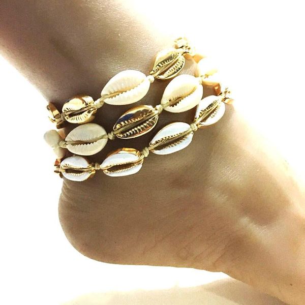 anklets vintage gold color shell kauri anklet for women bracelet leg fashionable chain girl's beach ankle decoration 2021, Red;blue
anklets vintage gold color shell kauri anklet for women bracelet leg fashionable chain girl's beach ankle decoration 2021, Red;blue