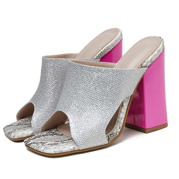 slippers fashion square toe rose high heels hollow out slides summer silver color sandals for women 39 40 41, Black
slippers fashion square toe rose high heels hollow out slides summer silver color sandals for women 39 40 41, Black