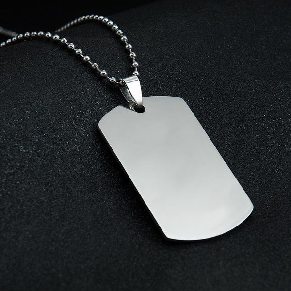 pendant necklaces blank dog tag stainless steel mirror polish military army tags men women with beads chain for diy engraved, Silver
pendant necklaces blank dog tag stainless steel mirror polish military army tags men women with beads chain for diy engraved, Silver