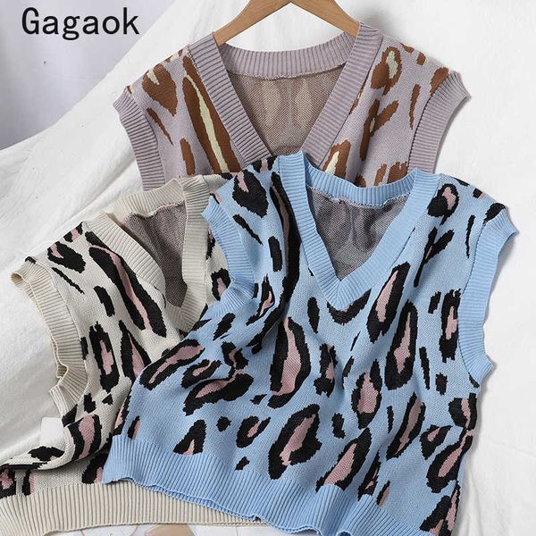sweet women sweater vest spring autumn o-neck leopard fashion knit loose casual wild korean outwear vests 210531, Black;white
sweet women sweater vest spring autumn o-neck leopard fashion knit loose casual wild korean outwear vests 210531, Black;white