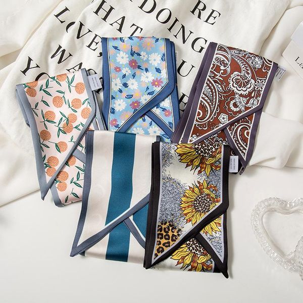 scarves 2021 summer 100*9 silk fashion classical floral road pattern long ribbon multi-purpose headband belt for women, Blue;gray
scarves 2021 summer 100*9 silk fashion classical floral road pattern long ribbon multi-purpose headband belt for women, Blue;gray