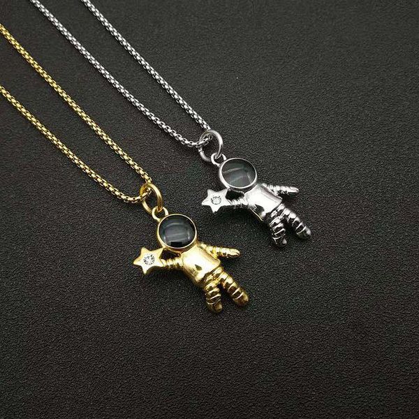 pendant necklaces hip hop iced out astronaut picking the star pendants gold color stainless steel chain for men rapper jewelry, Silver
pendant necklaces hip hop iced out astronaut picking the star pendants gold color stainless steel chain for men rapper jewelry, Silver
