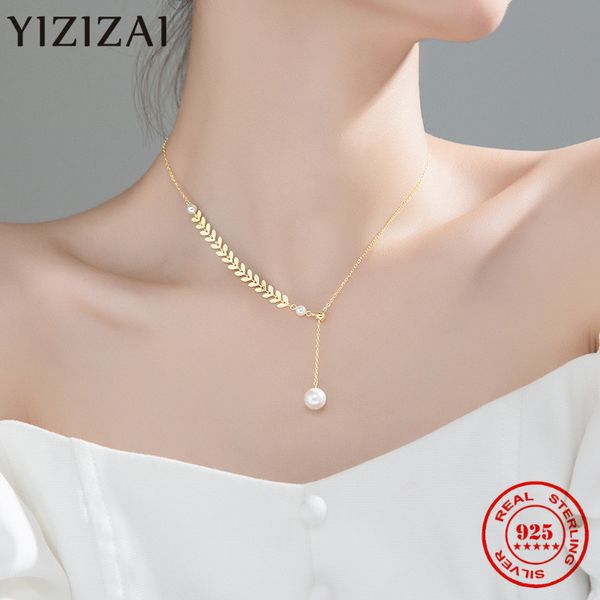 yizizai real 925 sterling silver creative leaf charm choker necklace pearl pendant birthday jewelry pendant necklace for women q0531
yizizai real 925 sterling silver creative leaf charm choker necklace pearl pendant birthday jewelry pendant necklace for women q0531