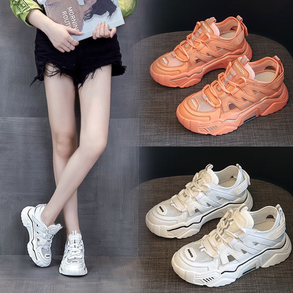 breathable sneakers 2021 summer fashion casual roman sandals women's thick soled raised hollow shoes, Black;white
breathable sneakers 2021 summer fashion casual roman sandals women's thick soled raised hollow shoes, Black;white