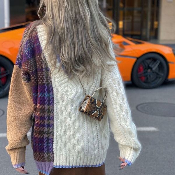 Contrasting Color Female Nightgown 2021 Winter Fashion Harajuku Pullovers Ladies Topless Clothes Xujt, White;black
Contrasting Color Female Nightgown 2021 Winter Fashion Harajuku Pullovers Ladies Topless Clothes Xujt, White;black