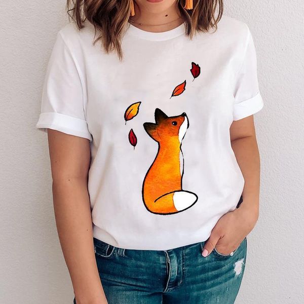 women graphic fashion printing spring summer casual fox face animal clothes lady clothing tees print female tshirt t-shirt, White
women graphic fashion printing spring summer casual fox face animal clothes lady clothing tees print female tshirt t-shirt, White