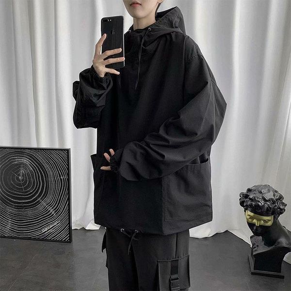cotton 2021 spring and autumn hooded sweater men's fashion street hip hop casual large pocket et, Black;brown
cotton 2021 spring and autumn hooded sweater men's fashion street hip hop casual large pocket et, Black;brown