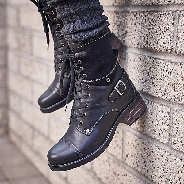 414243 size cross-border foreign trade new chunky heel martin boots round toe large size lace color block middle boots children trendy marti, Black
414243 size cross-border foreign trade new chunky heel martin boots round toe large size lace color block middle boots children trendy marti, Black