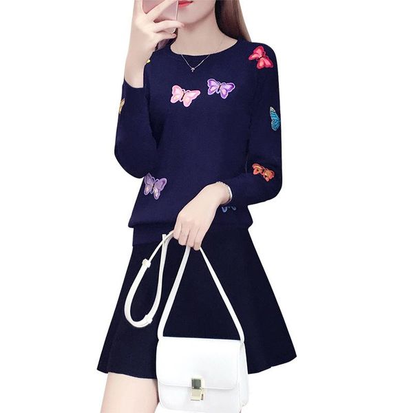 women's sweaters knitted pullover women 2021 autumn fashion o-neck embroidery slim knitwear jumpers pull femme womens plus size, White;black
women's sweaters knitted pullover women 2021 autumn fashion o-neck embroidery slim knitwear jumpers pull femme womens plus size, White;black