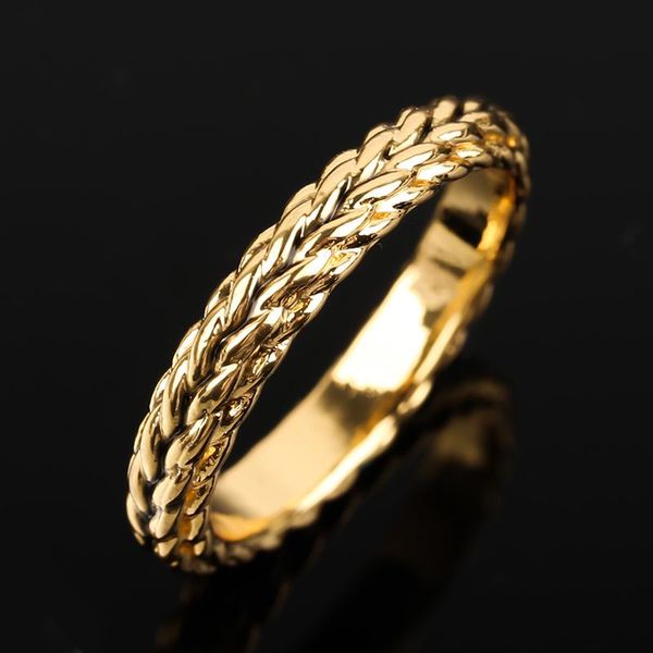 cluster rings fashion 14 k yellow gold wheat pattern ring simple design handmade band for men women punk party cool jewelry gift j3z180, Golden;silver
cluster rings fashion 14 k yellow gold wheat pattern ring simple design handmade band for men women punk party cool jewelry gift j3z180, Golden;silver