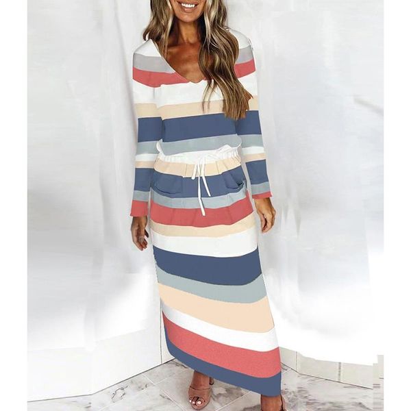 casual dresses striped autumn dress woman pocket v neck long sleeve for women 2021 ankle length straight ladies, Black;gray
casual dresses striped autumn dress woman pocket v neck long sleeve for women 2021 ankle length straight ladies, Black;gray