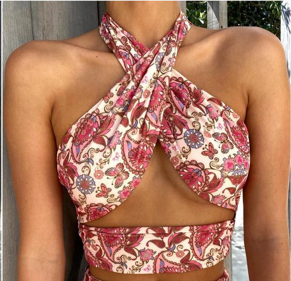 summer halter bandage womens tanks casual slim fit print crop jumper club party wear girls camisole, White
summer halter bandage womens tanks casual slim fit print crop jumper club party wear girls camisole, White