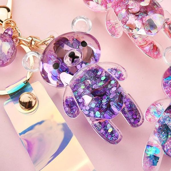 keychains in oil glitter liquid bear keyring quicksand keychain acrylic floating key fob women couples men jewelry gifts, Silver
keychains in oil glitter liquid bear keyring quicksand keychain acrylic floating key fob women couples men jewelry gifts, Silver