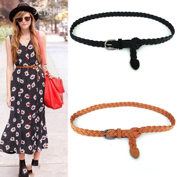 wax rope clothing knitting belt women's pin buckle fashion dress trouser belt knitting women's belt, Black;brown
wax rope clothing knitting belt women's pin buckle fashion dress trouser belt knitting women's belt, Black;brown