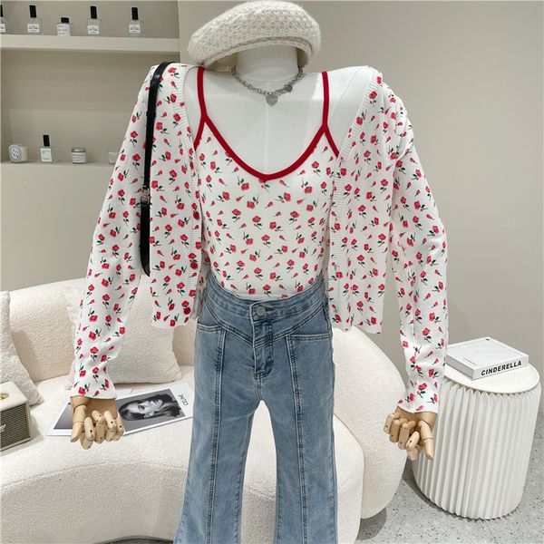 spring summer pink female fashions suspend vest + cardigan knitted or crocheted kgny, White;black
spring summer pink female fashions suspend vest + cardigan knitted or crocheted kgny, White;black