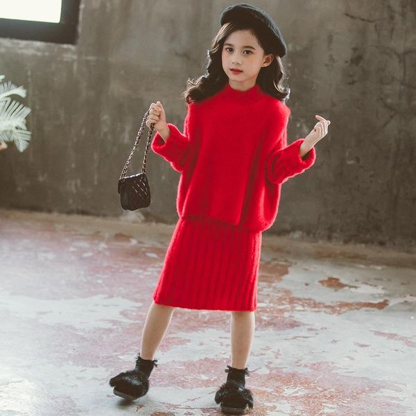 children winter girls outfits long sleeve knitted slim dress+turtleneck vest two piece kids clothes set casual toddler girl suit, White
children winter girls outfits long sleeve knitted slim dress+turtleneck vest two piece kids clothes set casual toddler girl suit, White